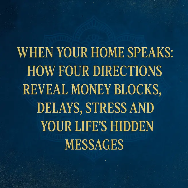 When Your Home Speaks: How Four Directions Reveal Money Blocks, Delays, Stress and Your Life’s Hidden Messages